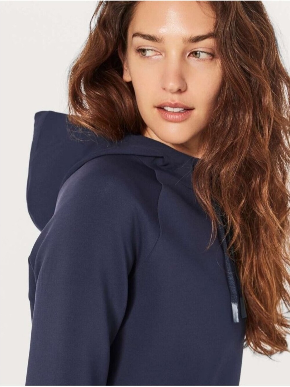 Lululemon Tech Lux Pullover Popover Crop Hoodie Navy Blue 6